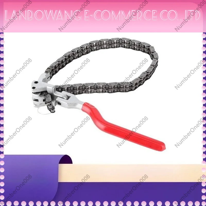 Heavy Duty Chain Type Oil Filter Wrench 60-195mm Adjustable Oil Filter Removal Tool