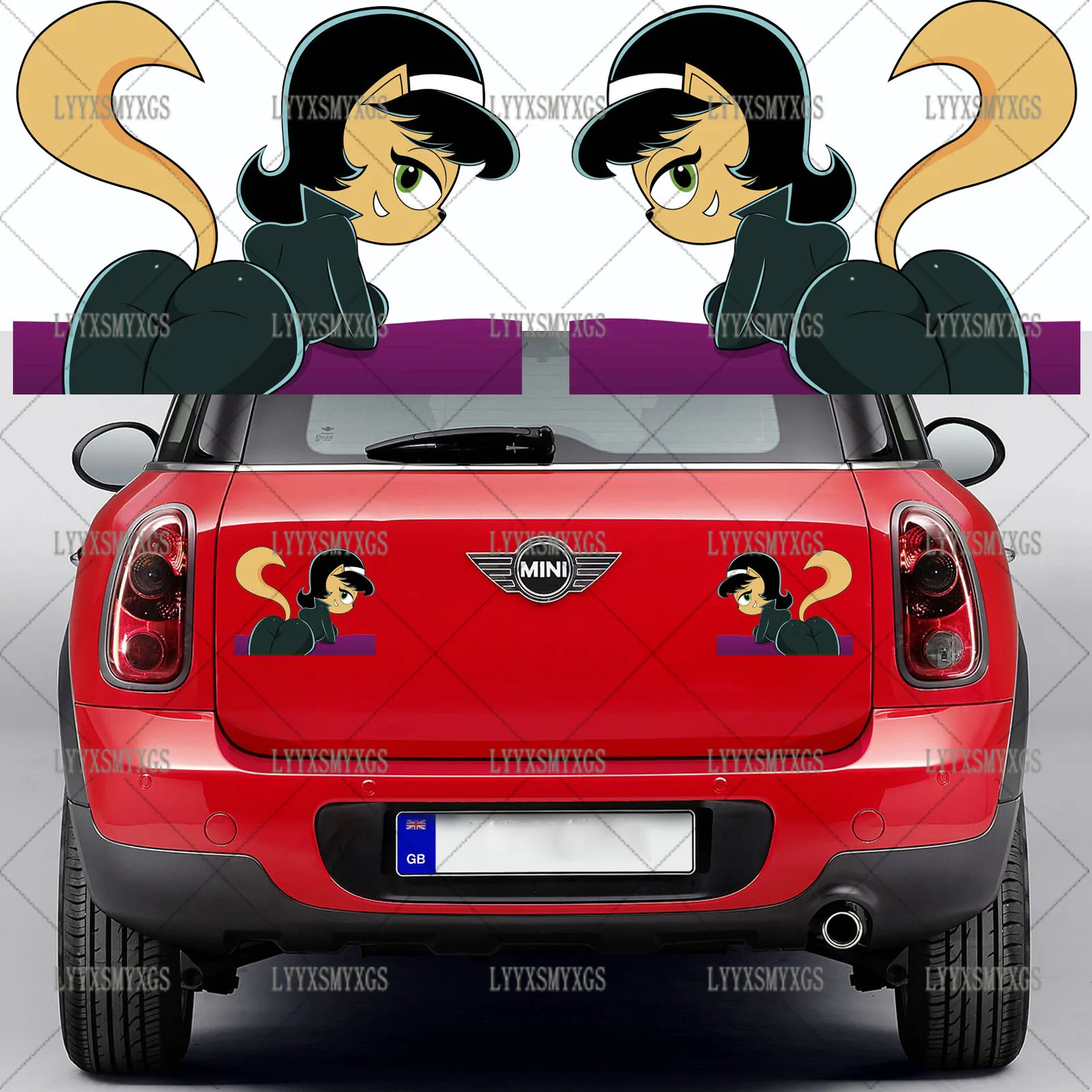 

Self-Adhesive Custom Kitty Katswell Car Stickers Waterproof Sunscreen Vinyl Decal PVC wholesale Car Accessories