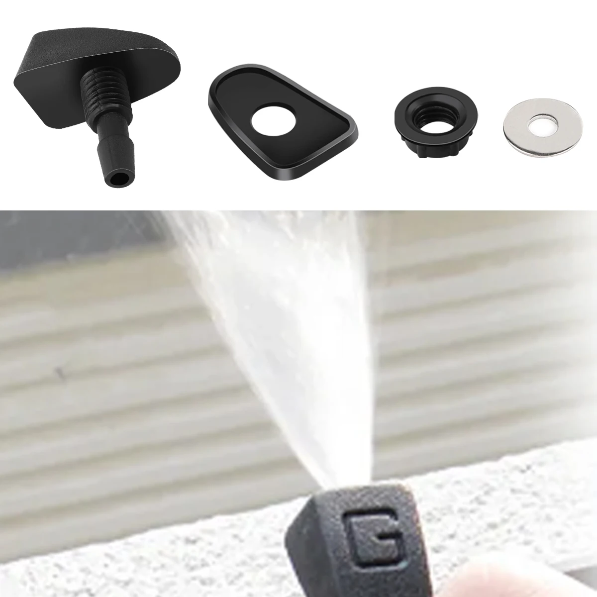 Car front windshield wiper nozzle spray kit, universal windshield washer nozzle automatic washer nozzle spray for most cars