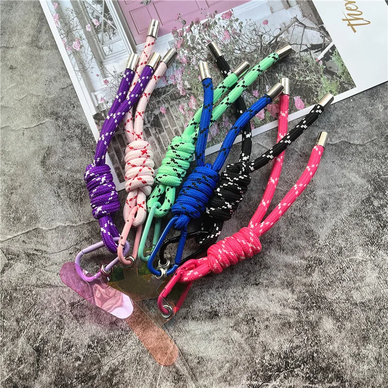 Lanyard Strap for Phone Accessories Colorful Rope Hang Mobile Cellphone Strap Anti-lost Key Lanyard Cellular Pendant Keychain