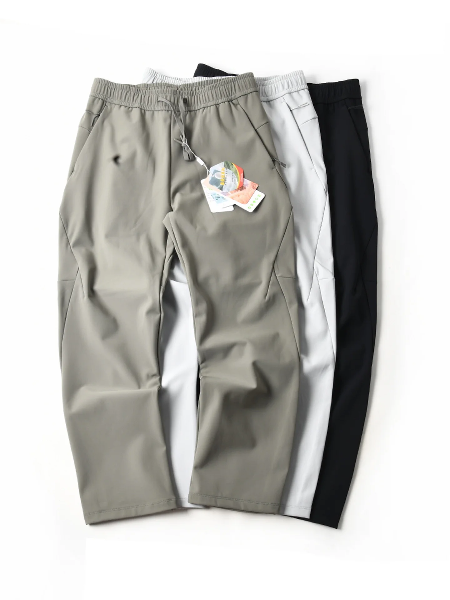 New American Style Men's Outdoor Windproof Fleece Lined Loose Straight Leg Sports Casual Pants Autumn Winter Fashion Trend