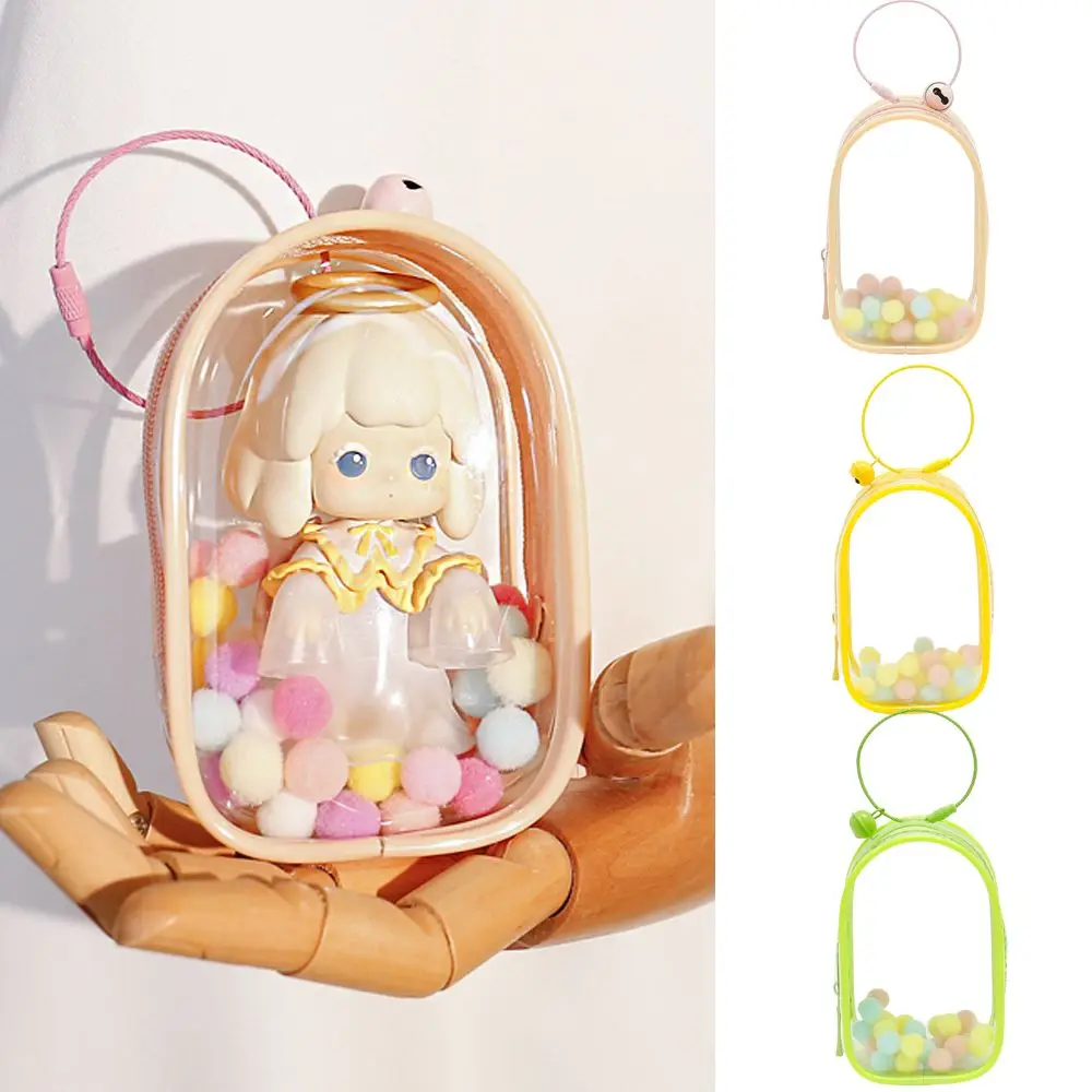 Jewelry Organizer Transparent Storage Box Sweet Keychain Bag Thicken Plush Dolls Display Pouch Small Wallet Bags Holder