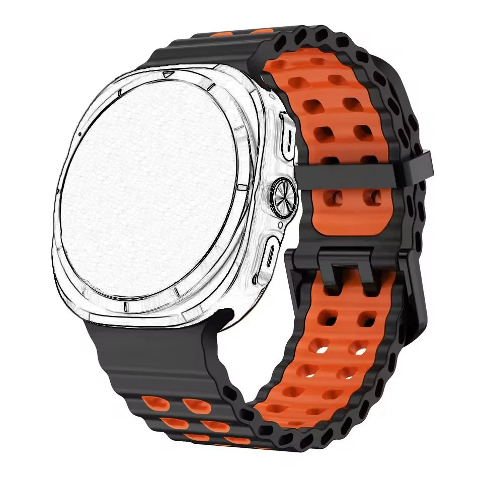 Cinturini per Samsung Galaxy Watch Ultra 47mm Accessori Bracciale sportivo in silicone marino Correa Galaxy Watch 7 Ultra Band