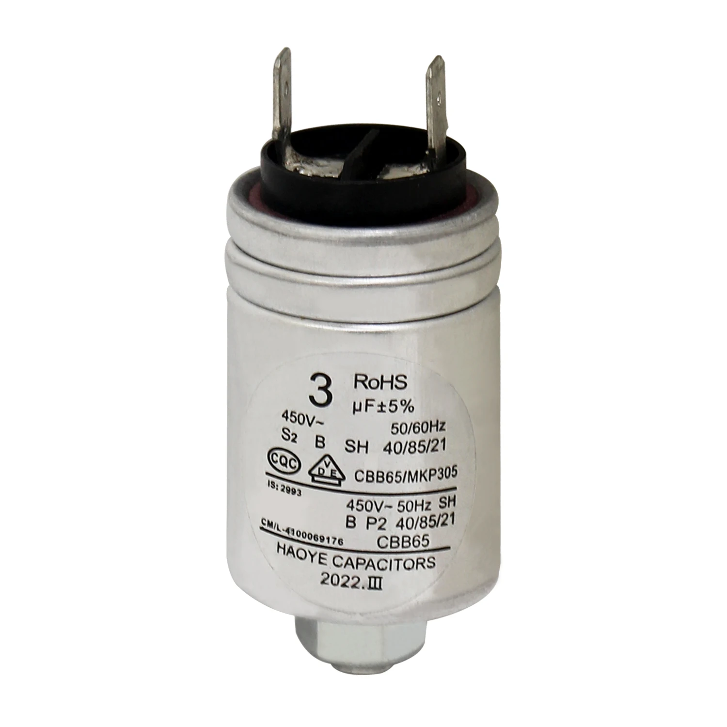 Condensador de arandela para lavavajillas, accesorios de condensador de Motor MKP305 3UF 450V