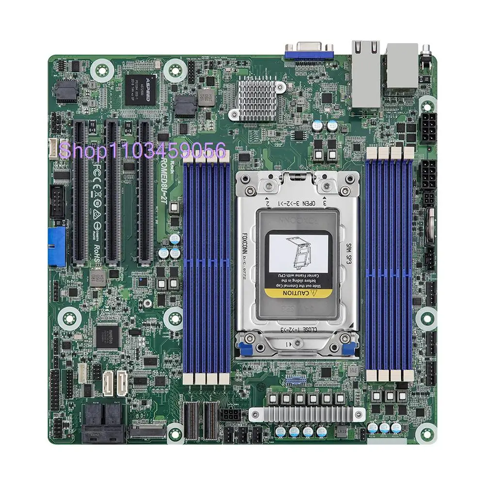 

Server Motherboard LGA4094 Support AMD 7002 7003 For ASRock Rack ROMED8U-2T