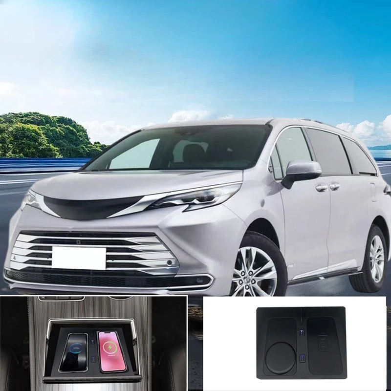 For Toyota Sienna 2022 2023 2024 Car Wireless Charger Center Console 15W Double Fast Charging Pad Mobile Phone Holder Accessorie - view 2