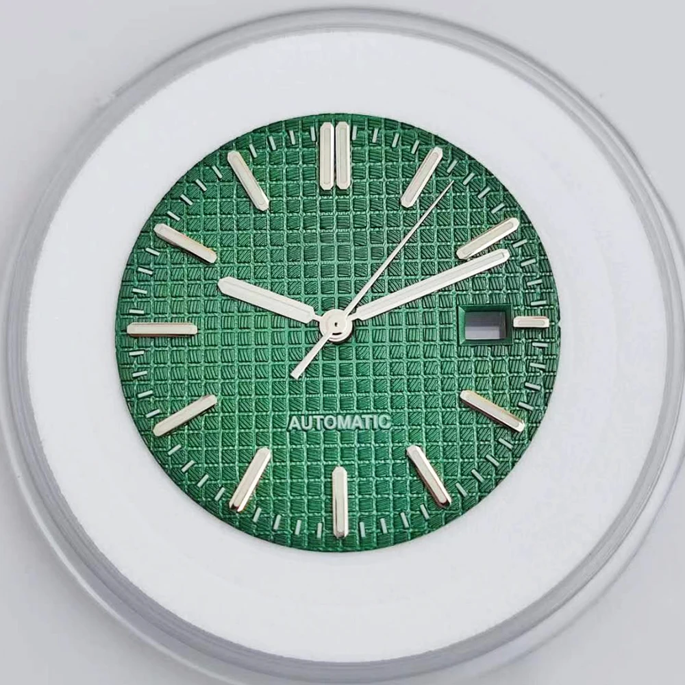 31.8mm NH35 Dial Calendar Green Luminous Replacements Mod Watch Face Parts For Royal Oak NH35 NH36 Automatic Movement - Image 4