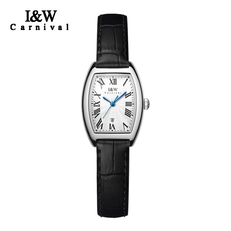 سويسرا صنع ساعة للنساء كرنفال العلامة التجارية الفاخرة الياقوت التقويم كوارتز ساعة اليد السيدات موضة مقاوم للماء Reloj Mujer #1