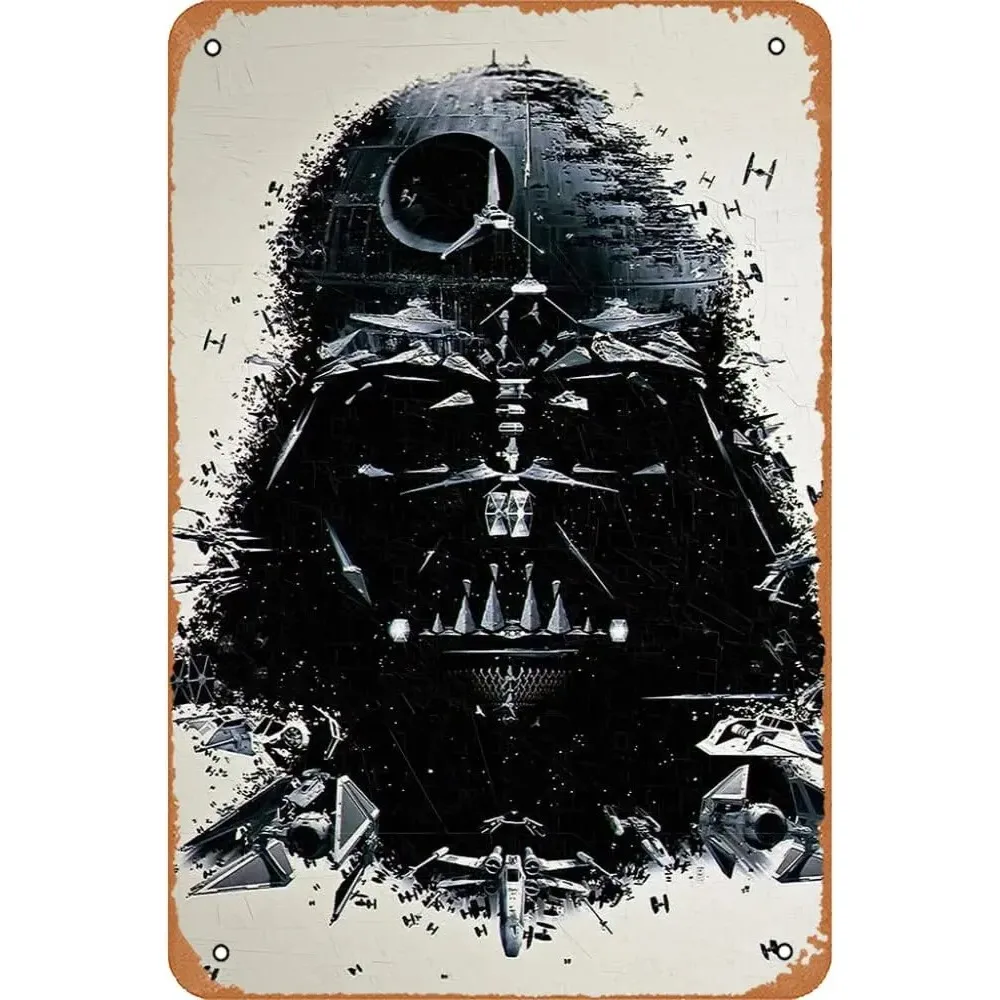 Darth Vader Vintage-Schild, Darth Vader, Kunstposter, Vintage-Blechschild – Retro-Spiele, Wanddekoration für Zuhause/Männerhöhle
