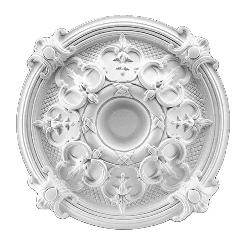 PU Decorative Pendent Lamp Base Ceiling Plate Panel Chandelier Rose Wall Moulding Medallion Droplight Decoration Rosette