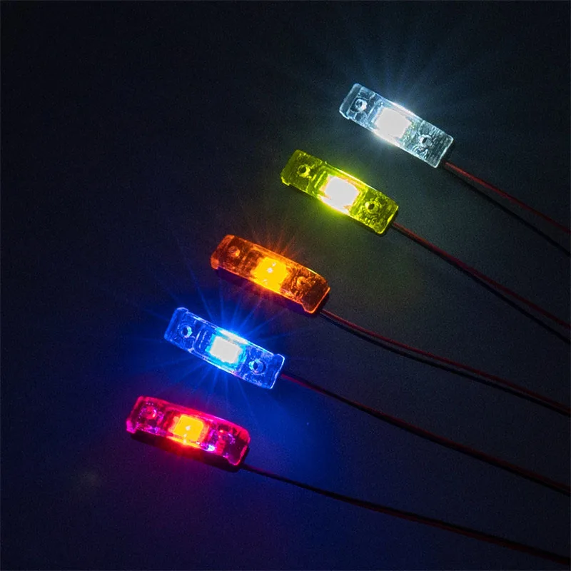 CBD-05 2pcs LED 3V Position Light Spotlight 1/14 RC Truck for SCANIA Tamiya 770S R620 for VOLVO ACTROS AROCS Model Car DIY Parts view 4