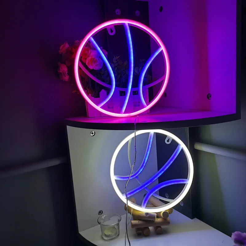 LEDバスケットボールウォールライト,ネオンライトのサイン,ナイトライト,子供の部屋,家庭,寝室,パーティー,バー,結婚式の装飾,クリスマスプレゼント