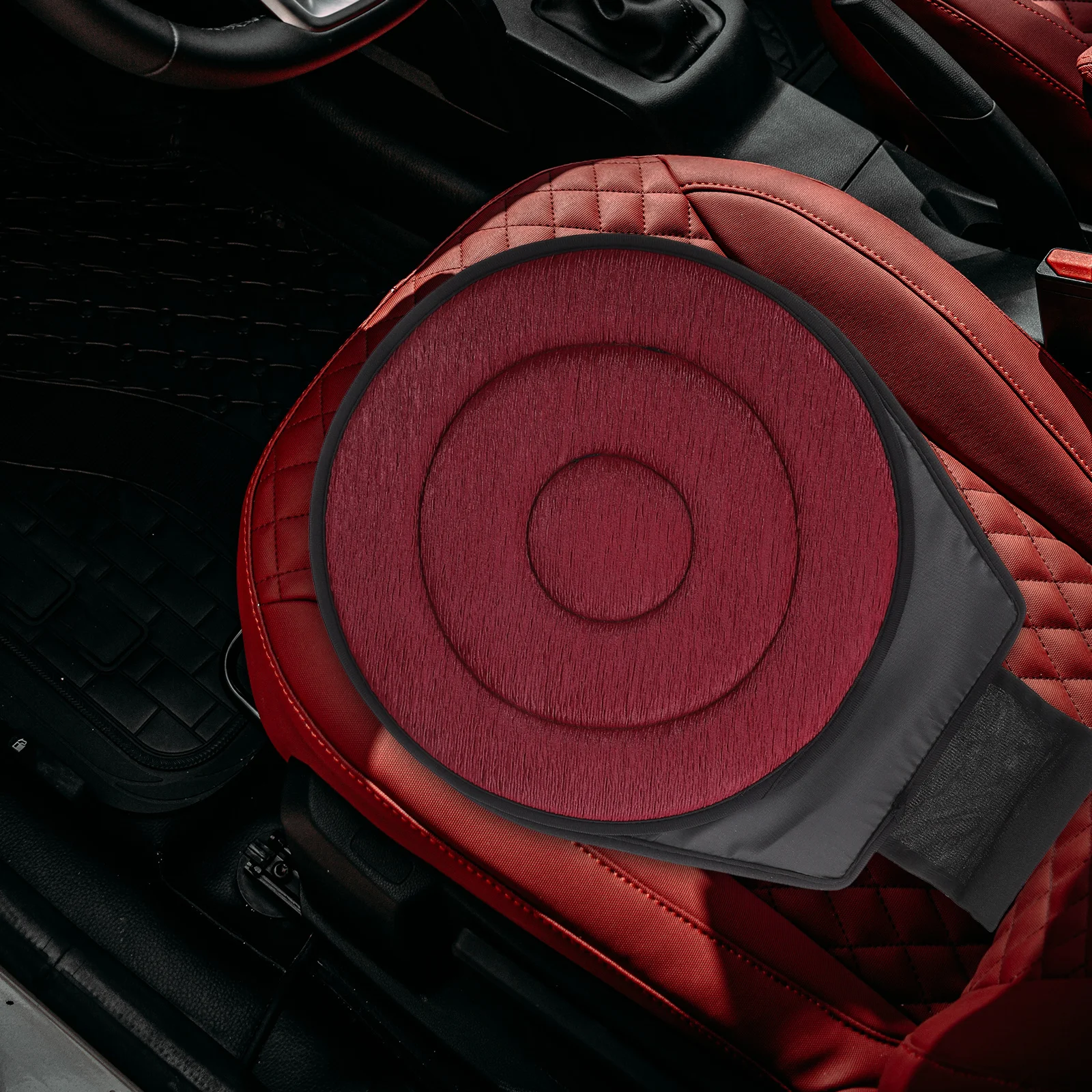 

360 Degree Rotating Car Seat Cushion Multi-Function for Elderly Adults Smooth Turn Comfortable Breathable Stylish Vehicle