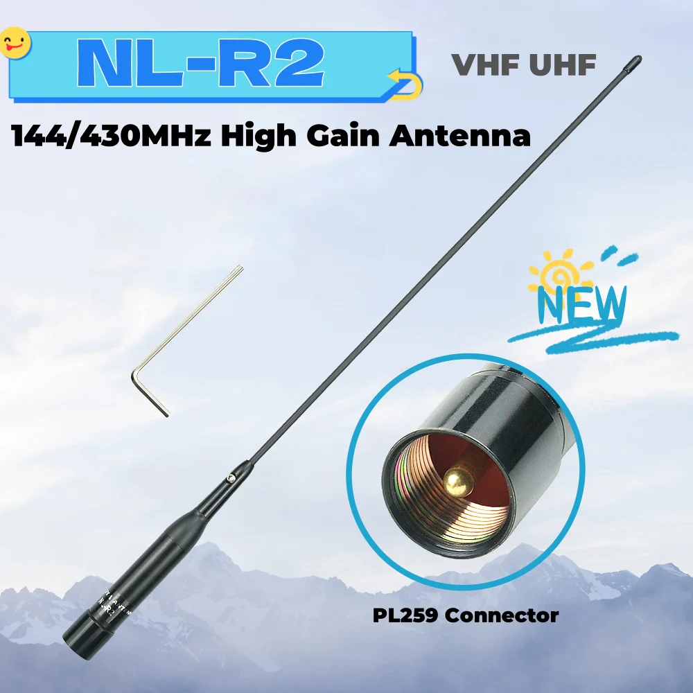 

NAGOYA NL-R2 DUAL BAND VHF UHF 144/430MHz High Gain Radio Flexible Whip PL259 Antenna For Yaesu Kenwood TYT QYT Car Mobile Radio