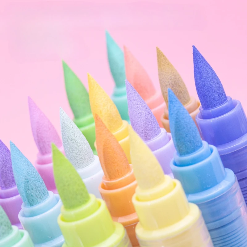 12/24color Straight Liquid Acrylic Marker Waterproof Sun-resistant Stackable Colors Hand-painted Graffiti Illustration Design