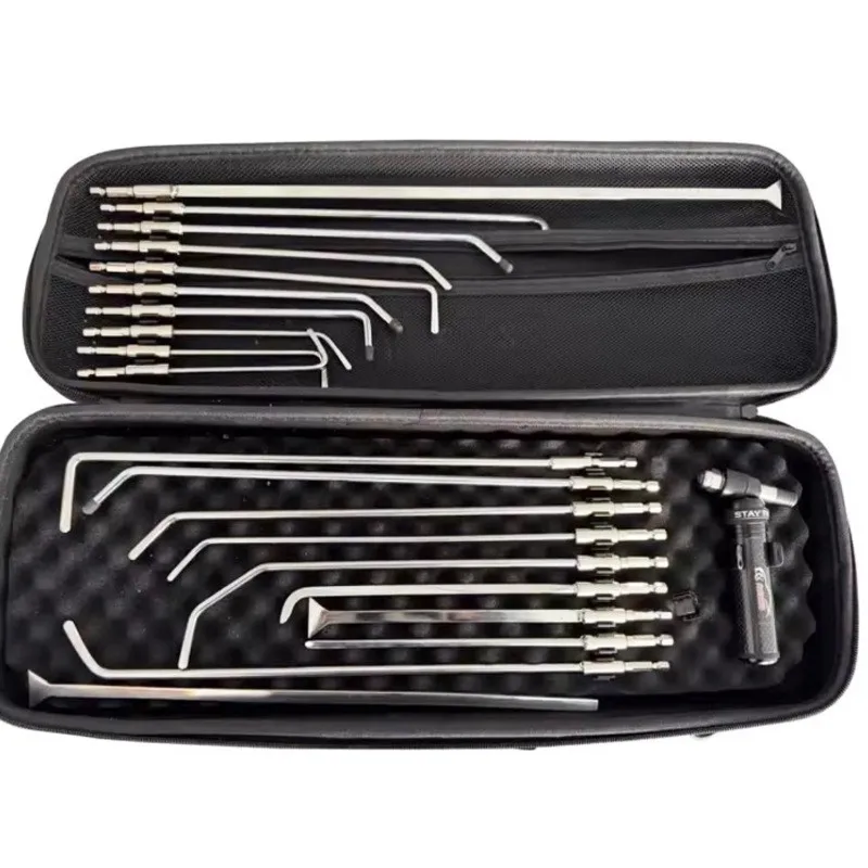 New Upgrade Pro Grade Steel 20-Piece For Car Dent Repair Tool Set With Quick Release Hooks & Special Shaped Rod