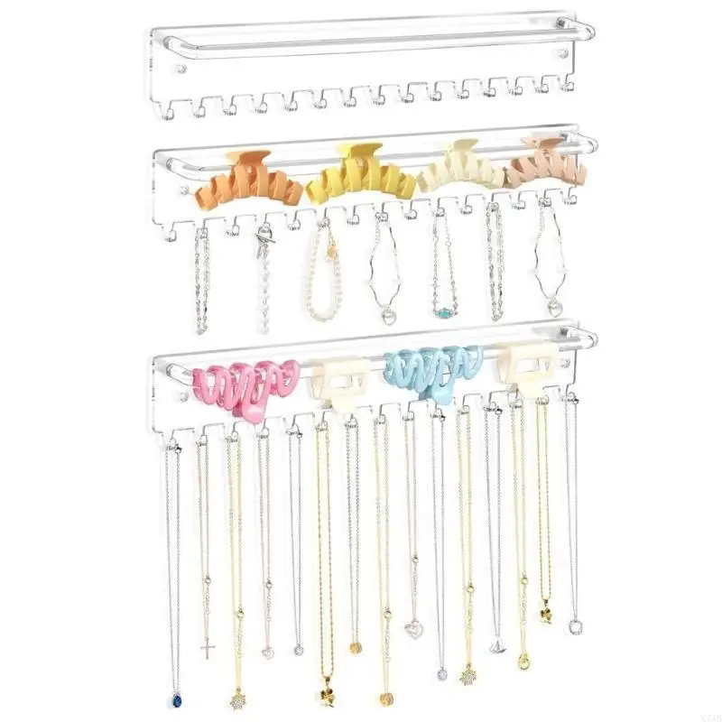 Wall Mount Acrylic Jewelry Rack Space Saving Organizers for Various Accessories