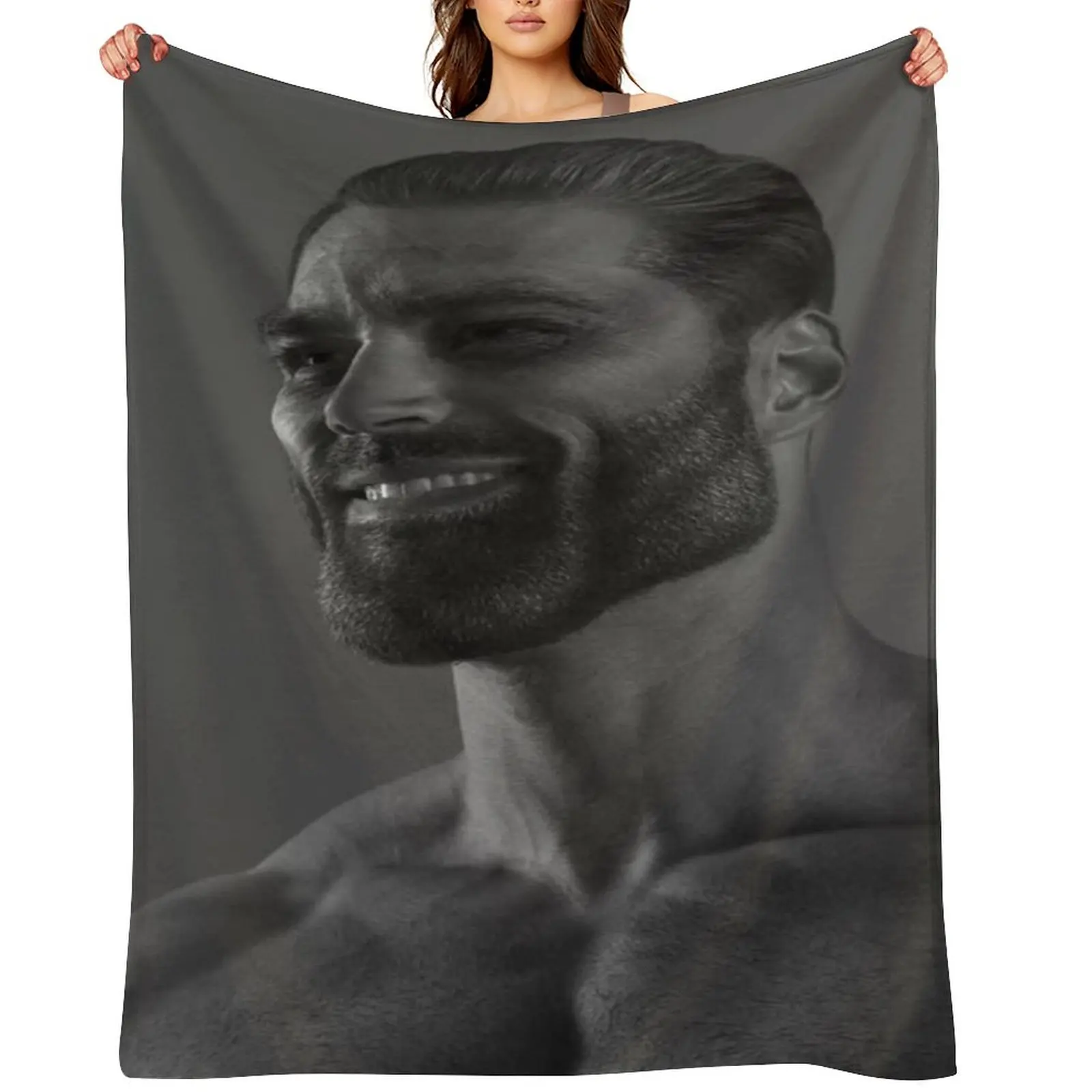 

GigaChad Throw Blanket heavy to sleep Large warm for winter Retros Blankets