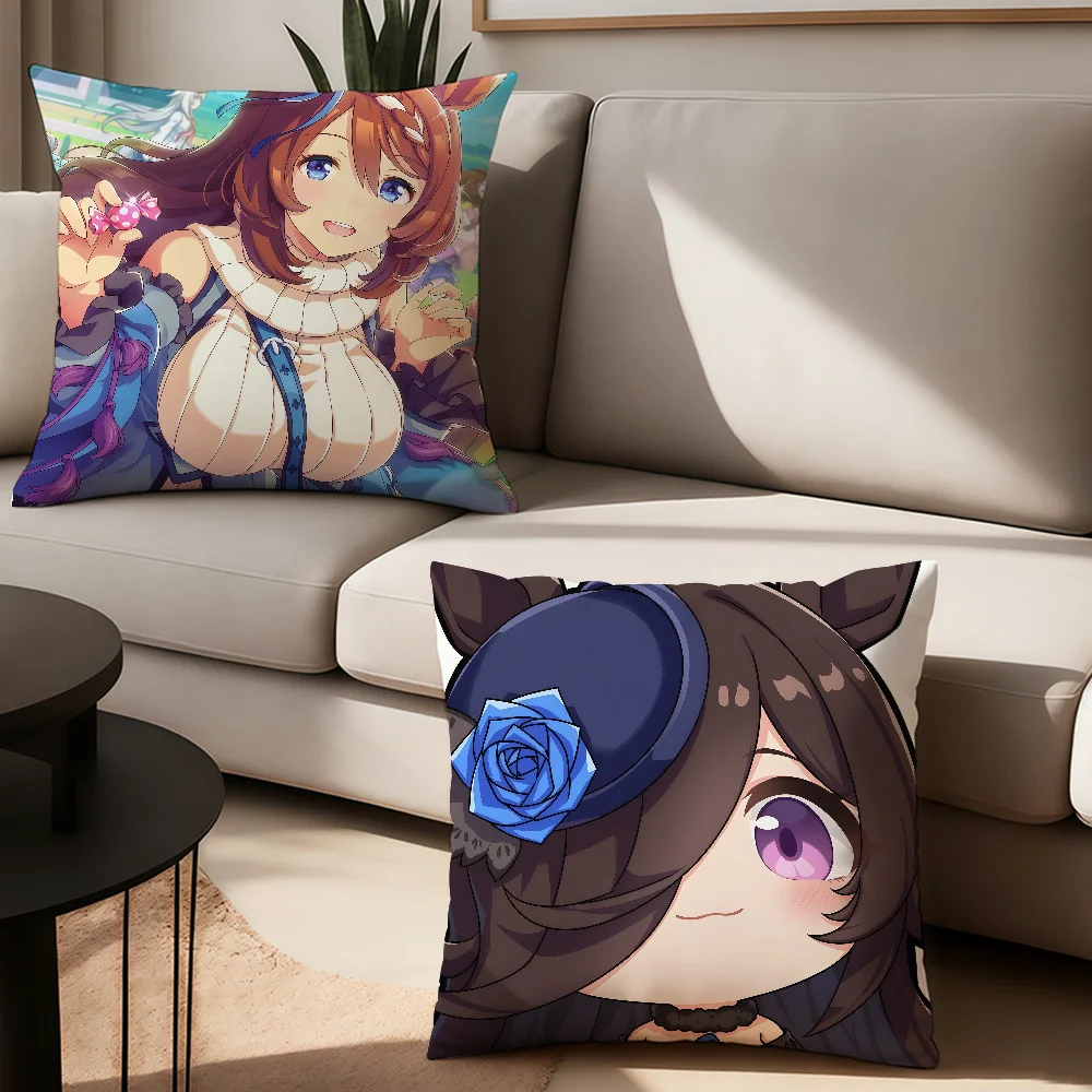 

Anime Umamusume Pretty Derby Super Creek Pillow Case Office Cushions Suitable For Sofa Car Bedroom Decorative Cushion Cover