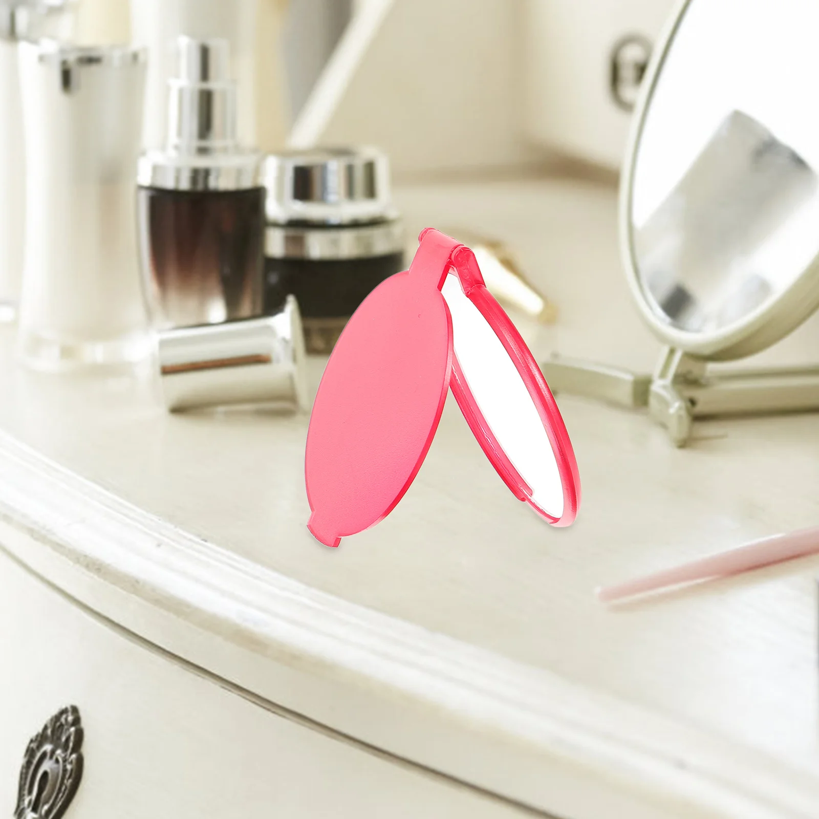 24 قطعة مرآة مدمجة محمولة قابلة للطي، تصميم عالي الوضوح، سطح شفاف مثالي للسفر المنزلي، هدية مفاجئة للنساء