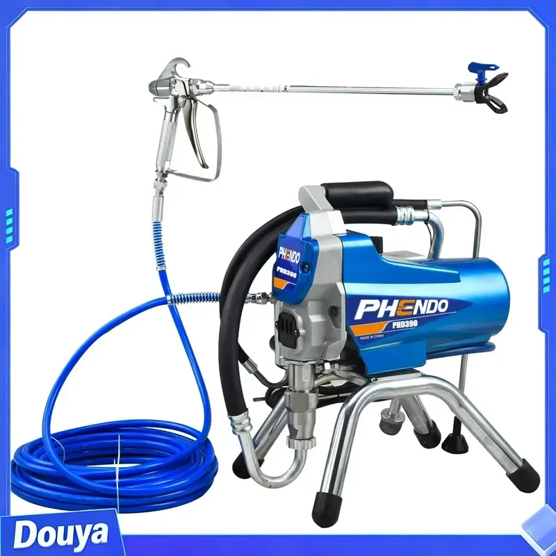 PHENDO 390 Airless Paint Sprayer Machine 1200W with Spray Suit for Renovation Team Painter Home Improvement