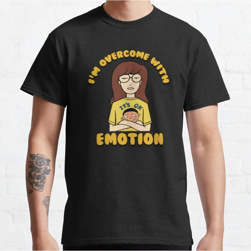

IT'S OK Retro Sick sad world tv shows Gift t shirt 90s Nostalgia cartoon Graphic Clothes Large size Tops 100% cotton printed tee