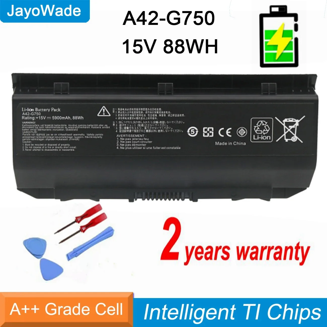 

High Quality A42-G750 Laptop Battery for ASUS ROG G750 G750J G750JH G750JM G750JS G750JW G750JX G750JZ A42 G750 15V 88WH 5900mAh