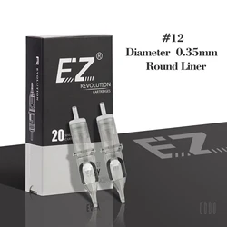 EZ Revolution Cartridge Tattoo Needles #12 0.35mm Round Liner RC1201RL RC1203RL RC1205RL RC1207RL RC1209RL 11/14/18RL 20 pcs/lot