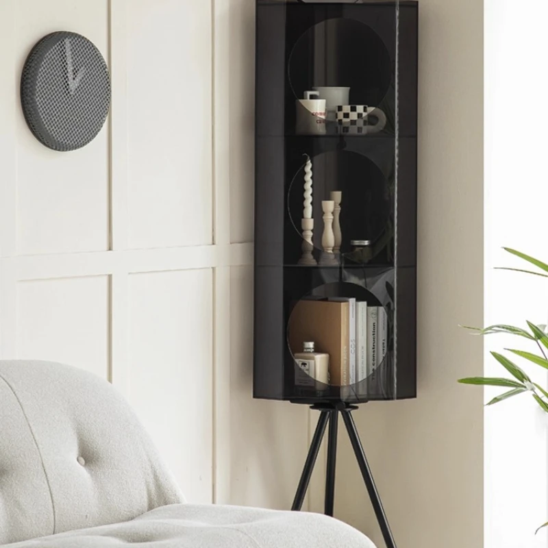 

Corner Cabinet Living Room Triangle Cabinet Acrylic Corner Locker Light Luxury Storage Cabinet