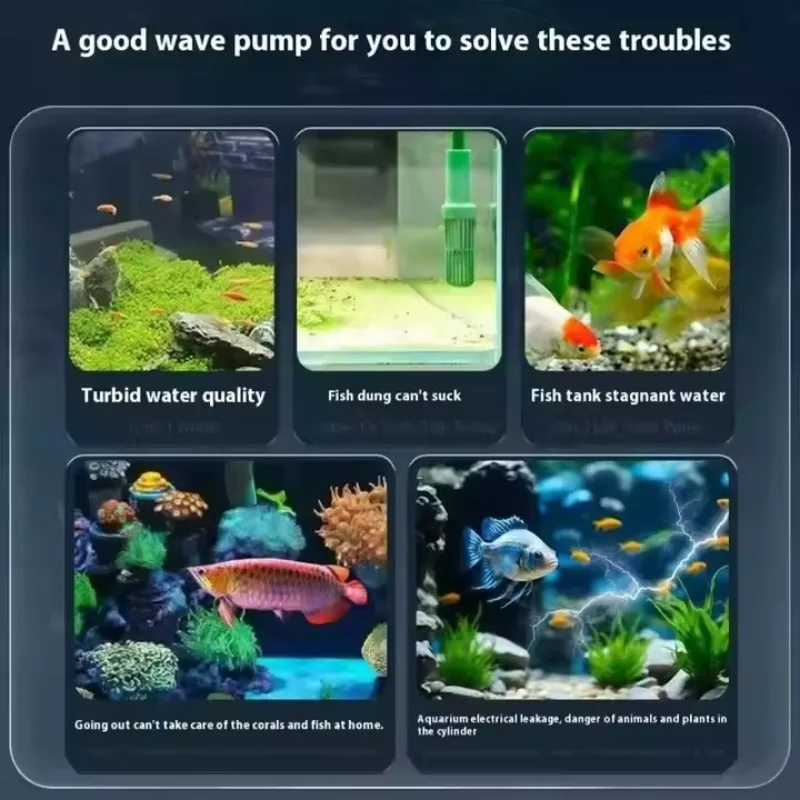 Jebao Jecod DMP-10/20/30/40 Freshwater Saltwater Fish Tank Aquarium Wavemaker Pump Smart Bluetooth App Cordless Fish Pump