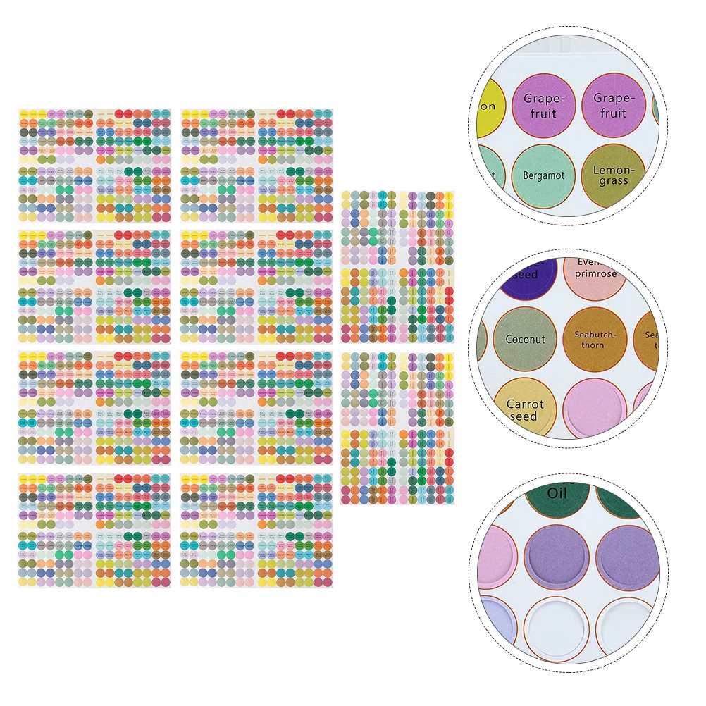 10 шт. наклейки с эфирным маслом, маркер, этикетка для консервов, закругленная бирка для флаконов духов, упаковочные этикетки для банок для