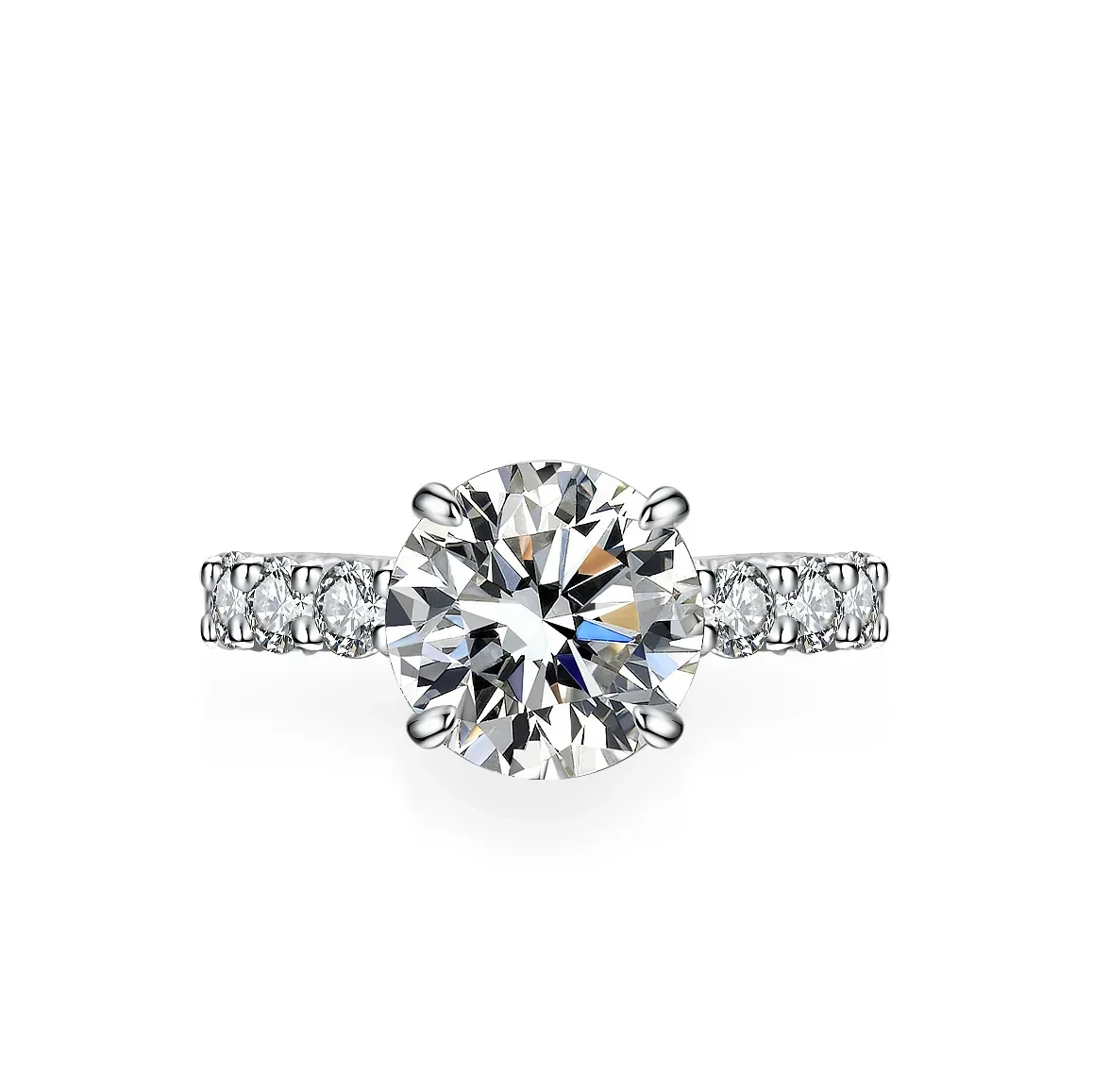 

KyanGem 18K Gold Large Pigeon Egg 3 Carat Moissanite Ring For Women PT950 Platinum Luxury Ring For Women Simple Style