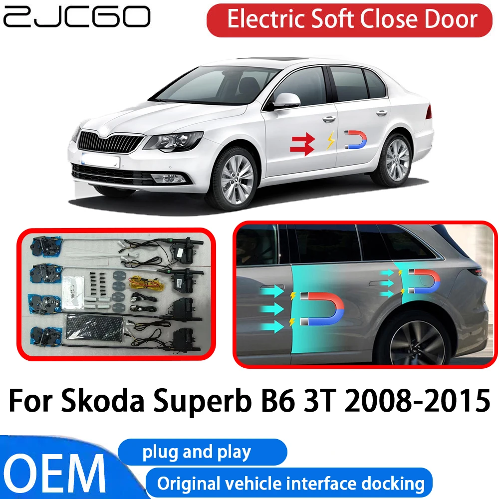 

for Skoda Superb B6 3T 2008-2015 Car Automatic Electric Soft Close Door Closer System OEM Plug and Play Comfort Closing