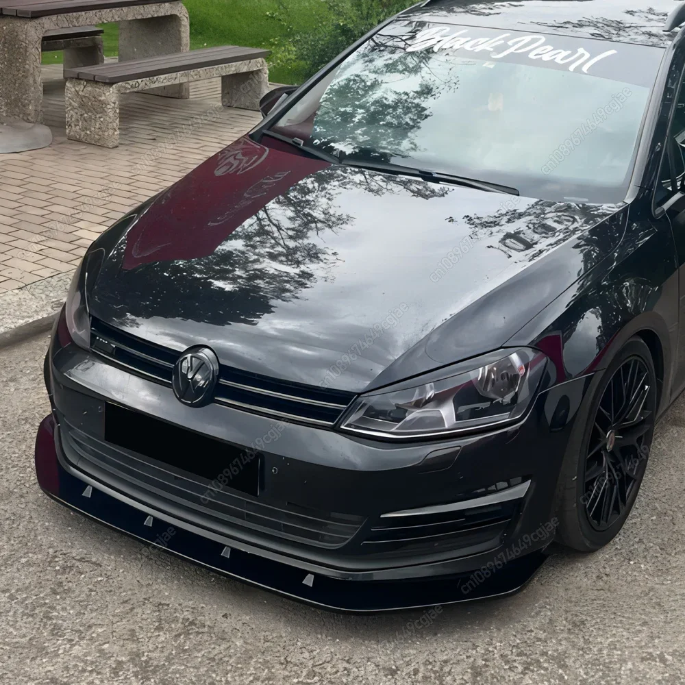 

Накладка-сплиттер на передний бампер для VW Golf 7 GTI GTD R Rline 2013-2016, ABS, глянцевый черный, тюнинг-комплект