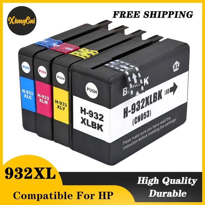 8 buah 933XL kartrid tinta kompatibel untuk HP 932 933 Officejet Pro 6100 6600 6700 7110 7610 7612 Printer untuk HP932 932XL 933XL