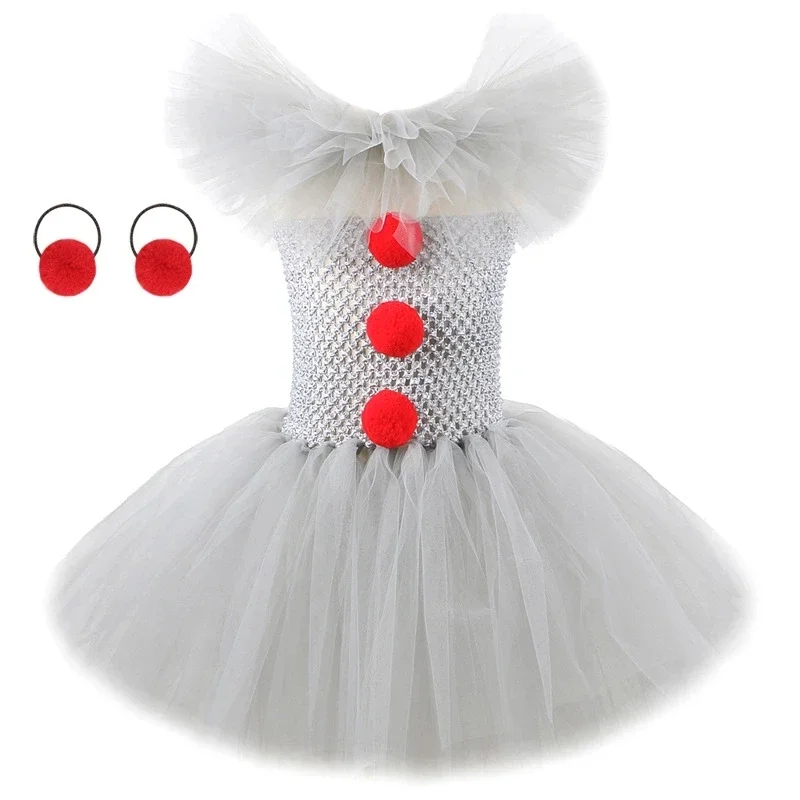 Meisjes Pennywise Fancy Tutu Jurk Kinderen Cosplay Enge Clown Halloween It Kostuum Meisje Carnaval Cosplay Feest Verkleedkleding