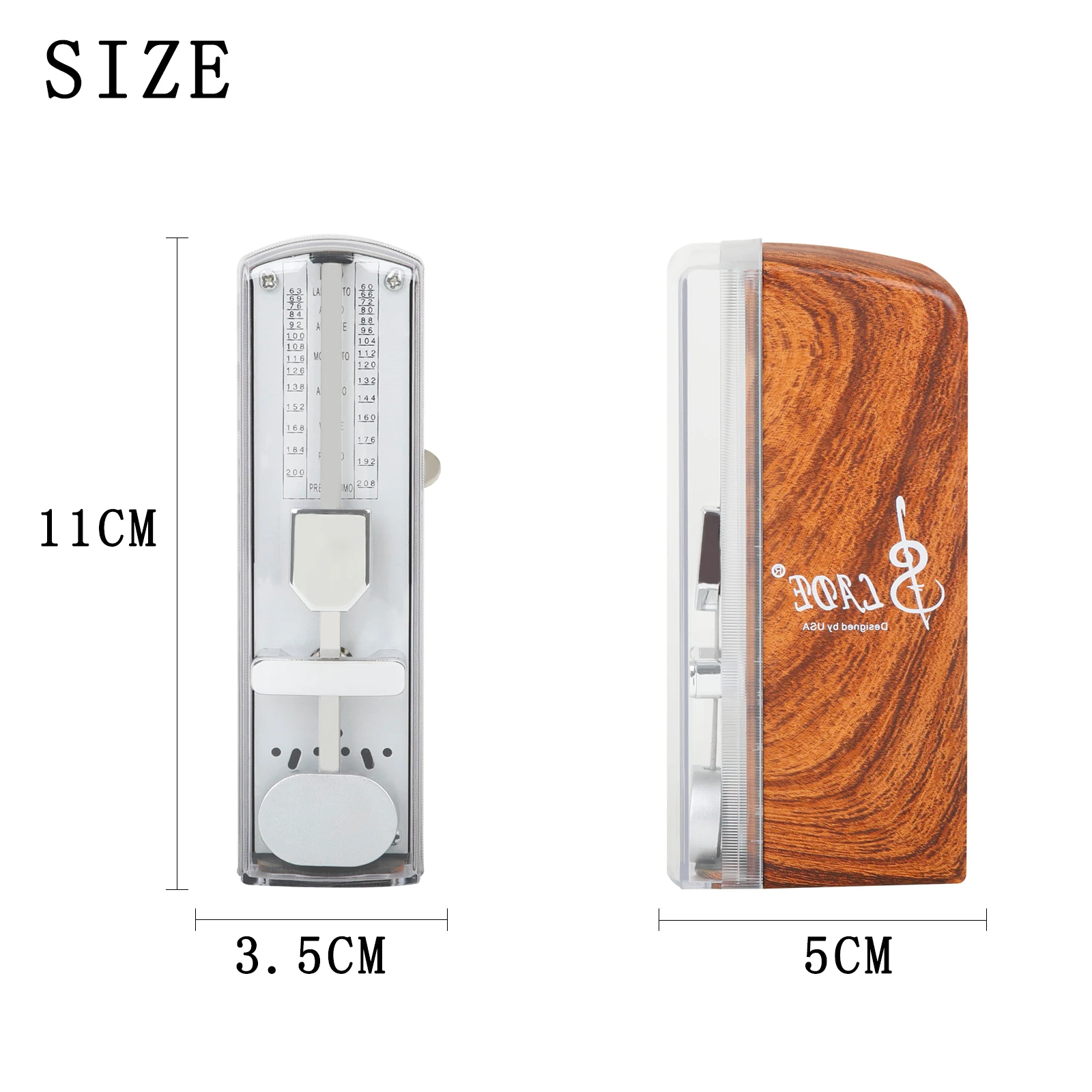 Small Size Mechanical Metronome Universal Instrument Accessory for Beginner Rhythm Pendulum for Guitar Piano Metronome Practice