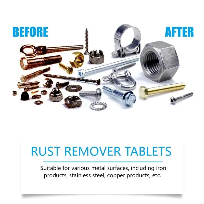 G99A Rust Cleans Tablets Rust Remover Viên sủi bọt cho chất tẩy rửa gốm sứ kim loại