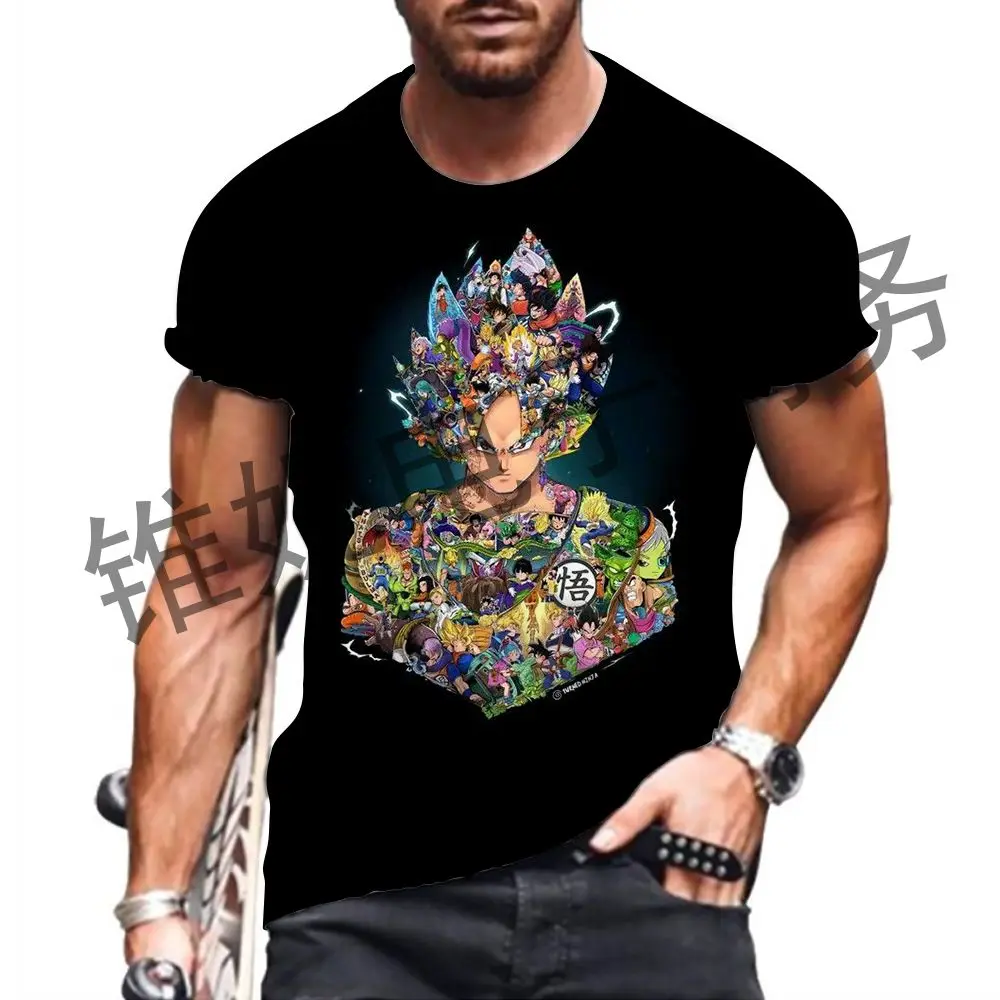 

Vegeta Men's T Shirt 2024 Goku Dragon Ball Z 110-6XL T-shirt O-collar Cool Oversized Harajuku GYM New Short Sleeve Tee Anime Y2k