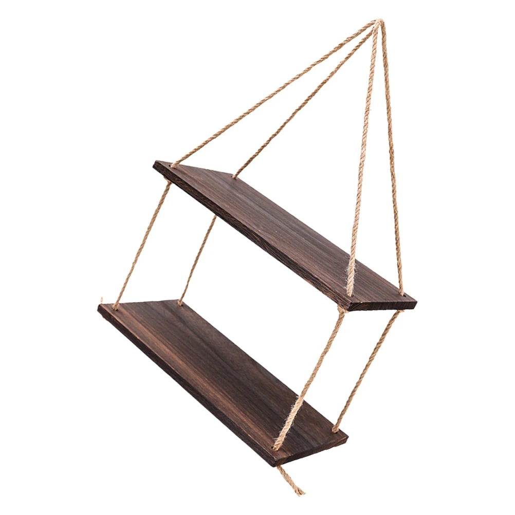 

Black Wooden Shelves Plant Hanging Rack for Room Bathroom Wall Shelf For Plants Decor Storage Boho Shelf