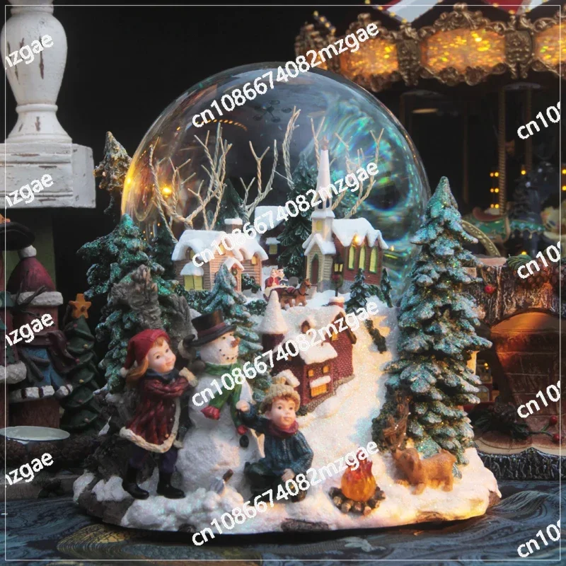 High End Oversized Crystal Ball Handmade Music Box for Girls and Children's Christmas Gifts