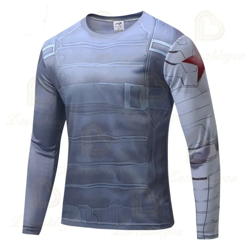 Camiseta deportiva para hombre y mujer, camisa de manga larga con estampado 3D de Héroe de la película Dis, a la moda, color negro