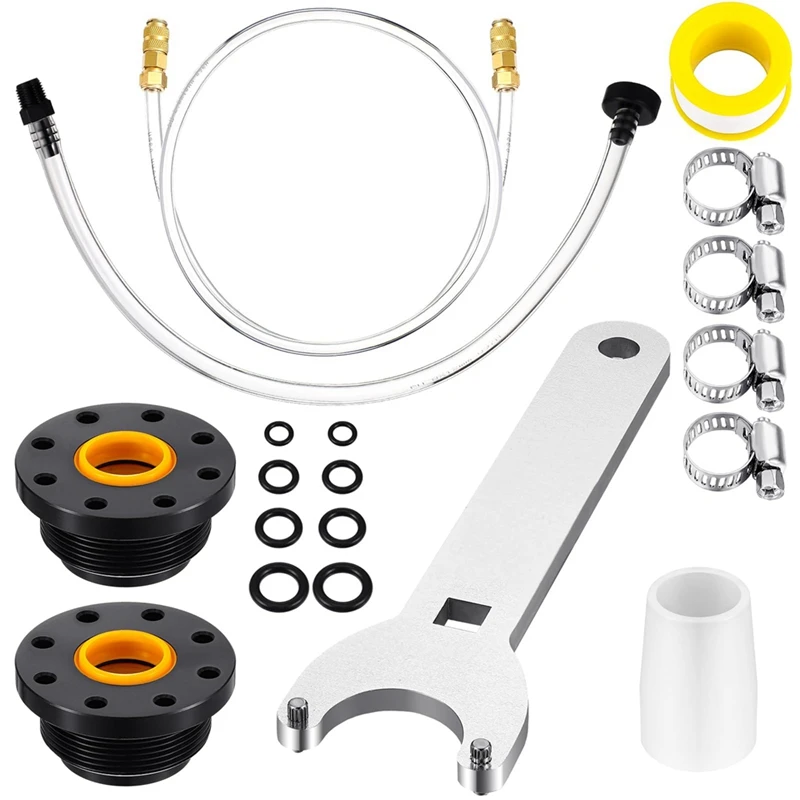 19 Pcs Hydraulic Steering Oil Filler Bleed Tube Bridge Hose Kit And Seal Kit With Pin Wrench With HC5340,HC5341,HC5342 Parts