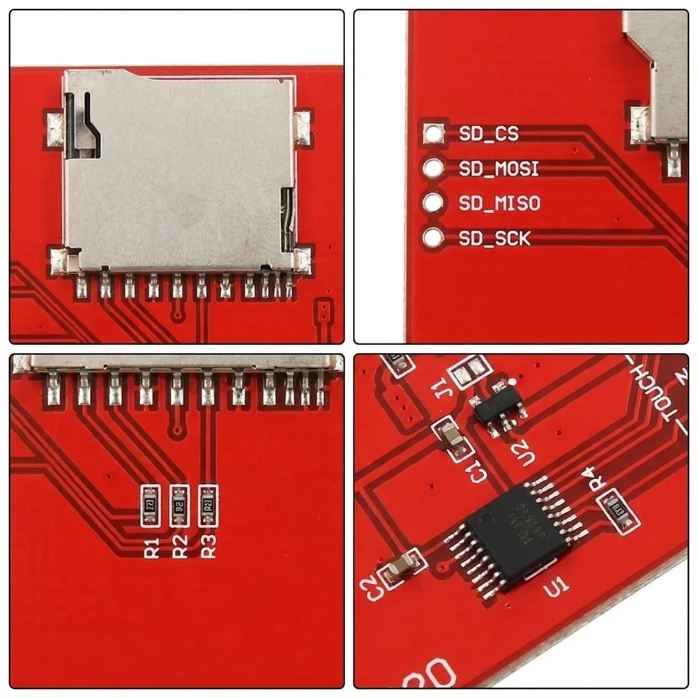 2.4 Inch For SPI Interface LCD 240x320 TFT Display with Resistive Touch Screen and For SD Card Slot for DIY Electronics