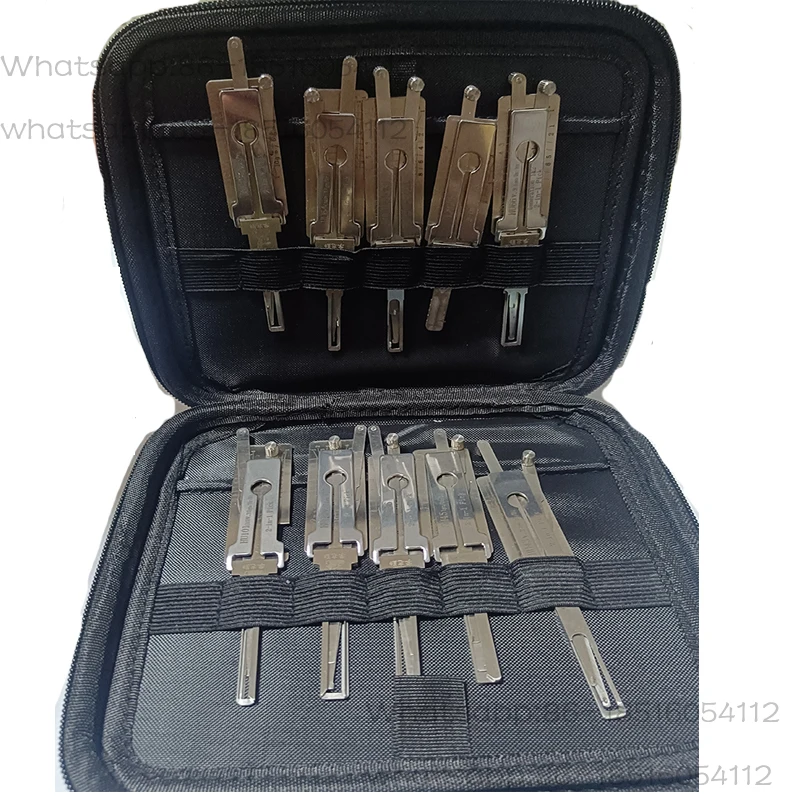 LISHI Auto 2 in 1 Decoder and Lock Picks European Car 10pcs/Set HU64 HU66 HU100R HU101 GM45 HU56 HU92 Locksmith Lock Pick Tool