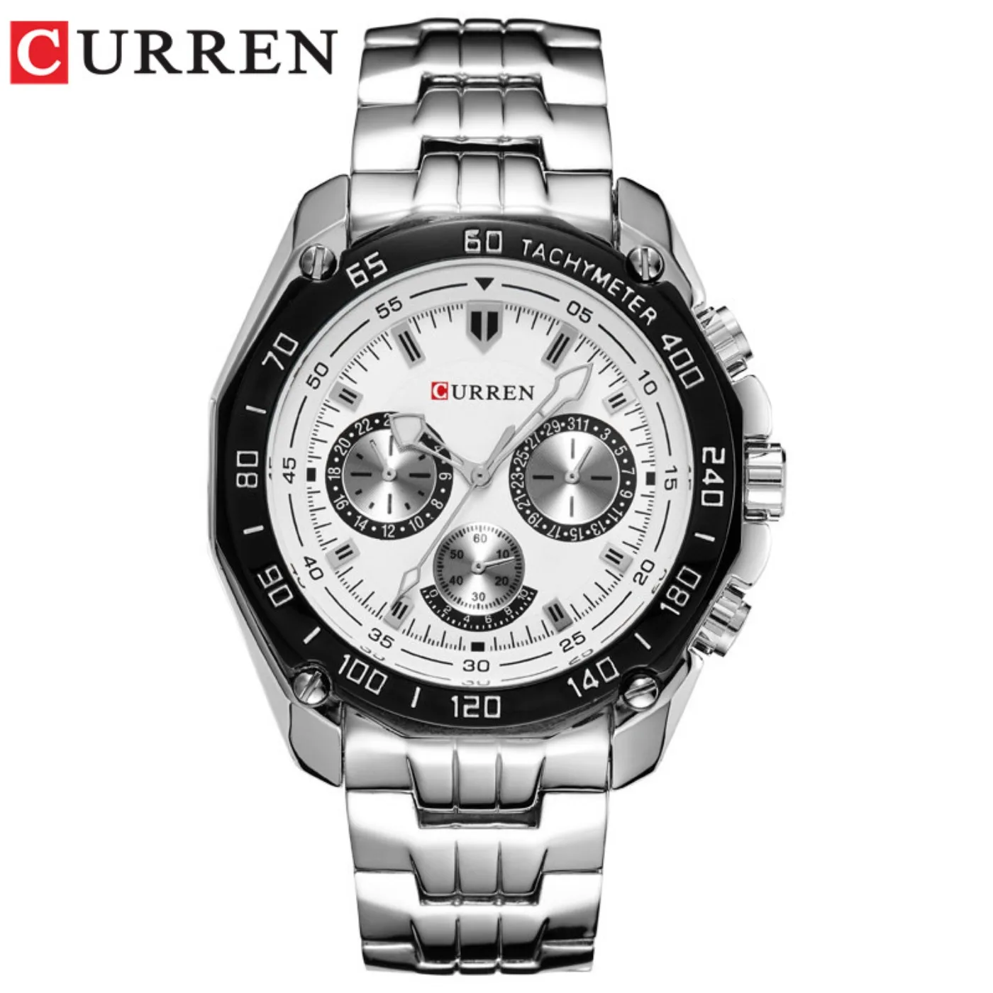 

CURREN 8077 Watches for Men with Stainless Steel Band Fashion Army Military Quartz Mens Watch Sport Wristwatch Male Clock Reloje