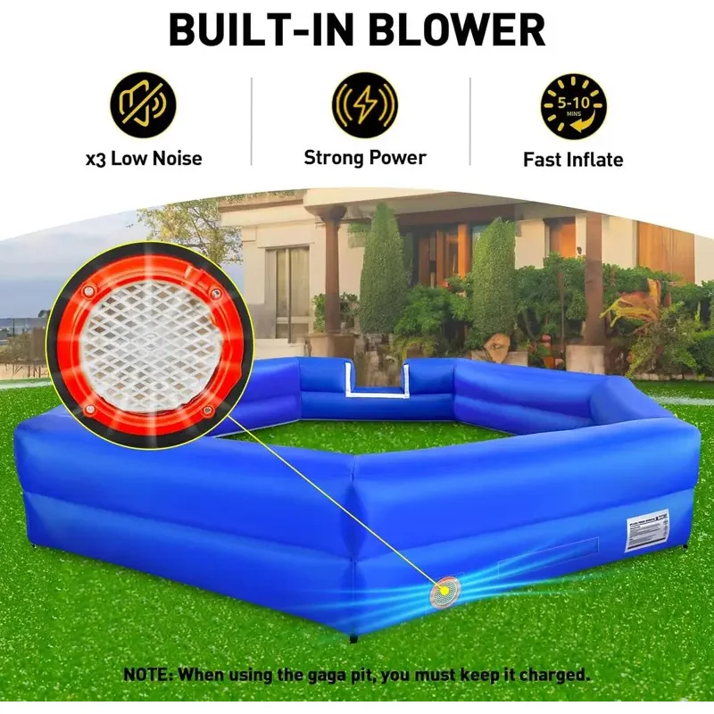 Outdoor indoor Aga ball pit inflatable with blower, portable gagaball court for school family activities inflatable sport games