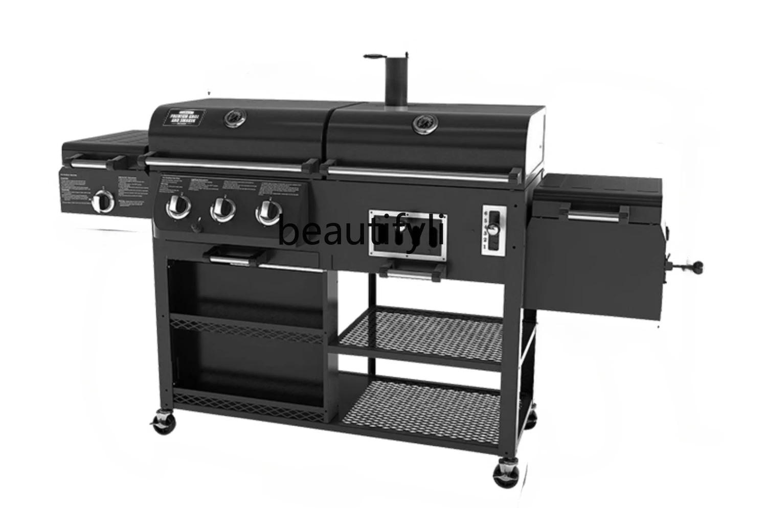 

Courtyard Barbecue Stove Outdoor Smoke-Free Fuel Gas Barbecue Household Charcoal Villa Barbecue Stove Car