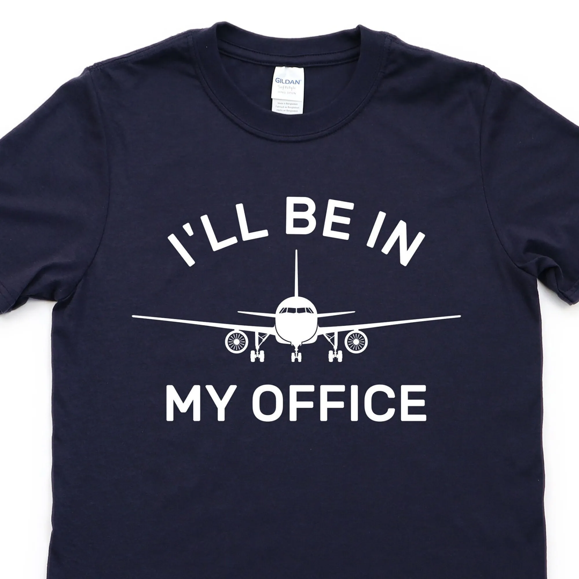 Minimalistic airliner pilot shirt, aviation shirt, pilot gift, air stewardess, flight attendant t shirt, I will be in my office