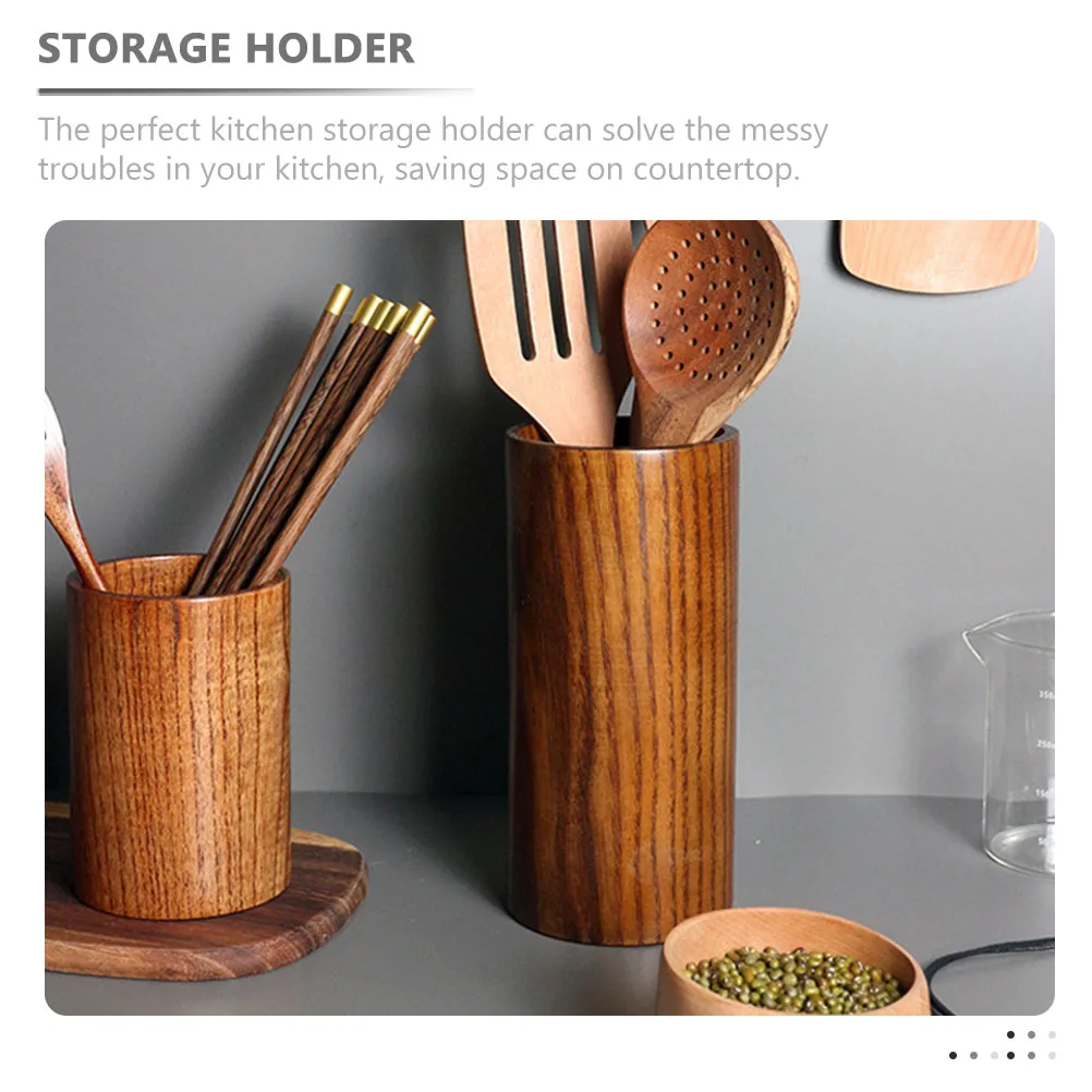 

Wooden Chopstick Holder 20x9cm Kitchen ganizer Storage Pen Container Beautiful Design Space Saving Countertop
